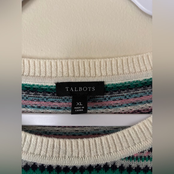 Talbots XL Fair Isle Lambs Wool Blend Sweater - Picture 7 of 11